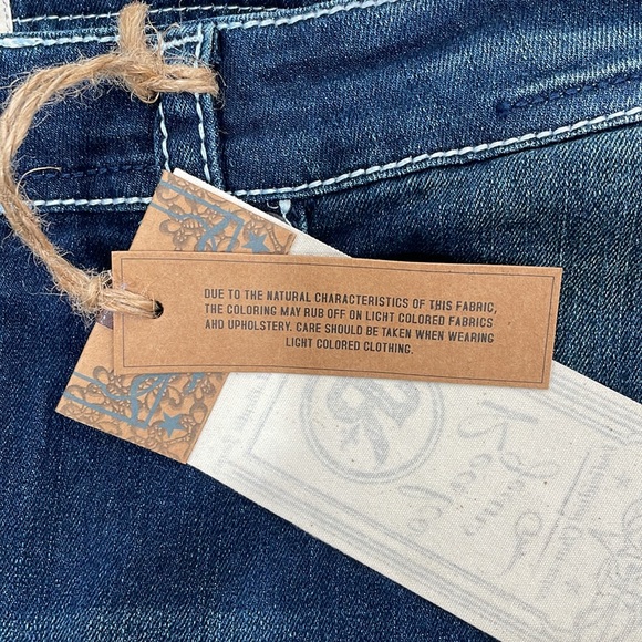 Realco Jeans size 17 bootcut white stitching - Picture 6 of 7